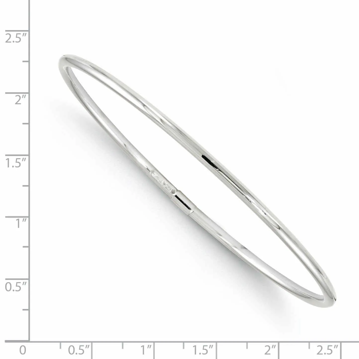 10K White Gold Slip-On Bangle