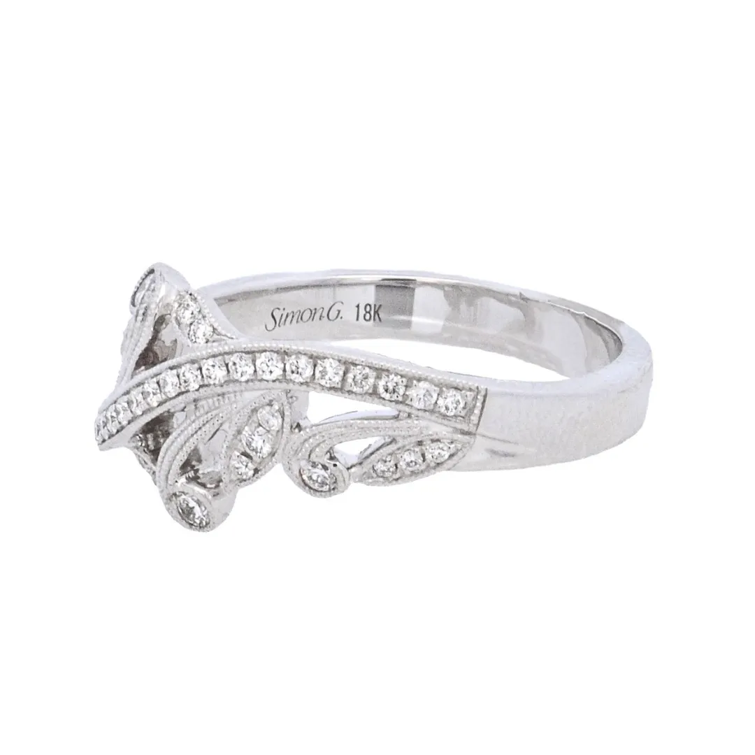 18K White Gold 0.27ct. Diamond Simon G. Fashion Ring