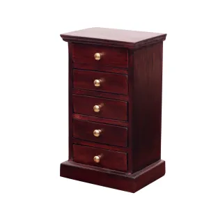 5 Drawer Natural Bureau (Mahogani touch)