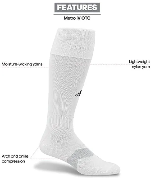 Adidas Unisex Metro IV OTC Soccer Socks (1-Pair)