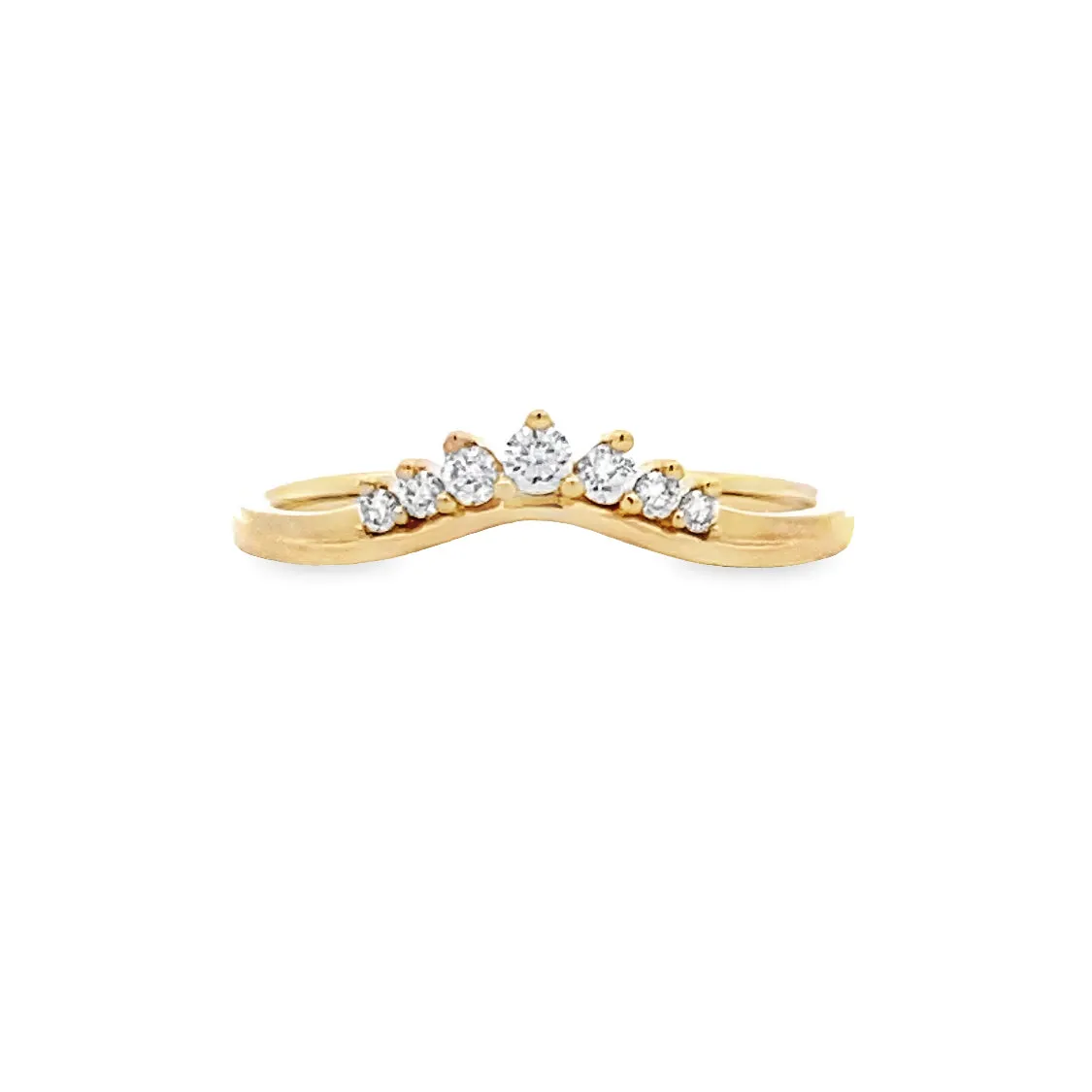 Allison Kaufman Co. Yellow Gold Round Diamond Wedding Band - Lady's W2560