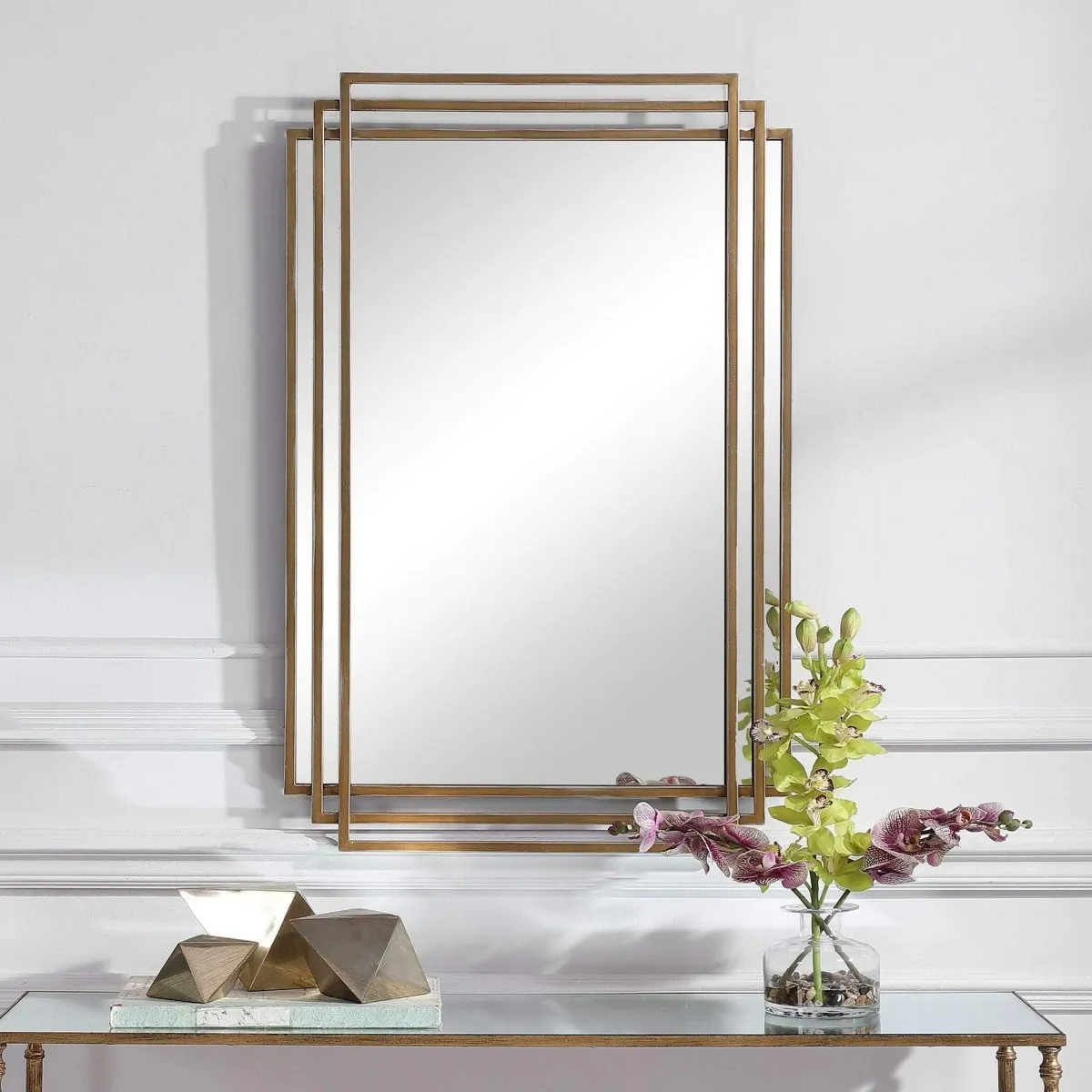 Amherst Brushed Gold MIrror