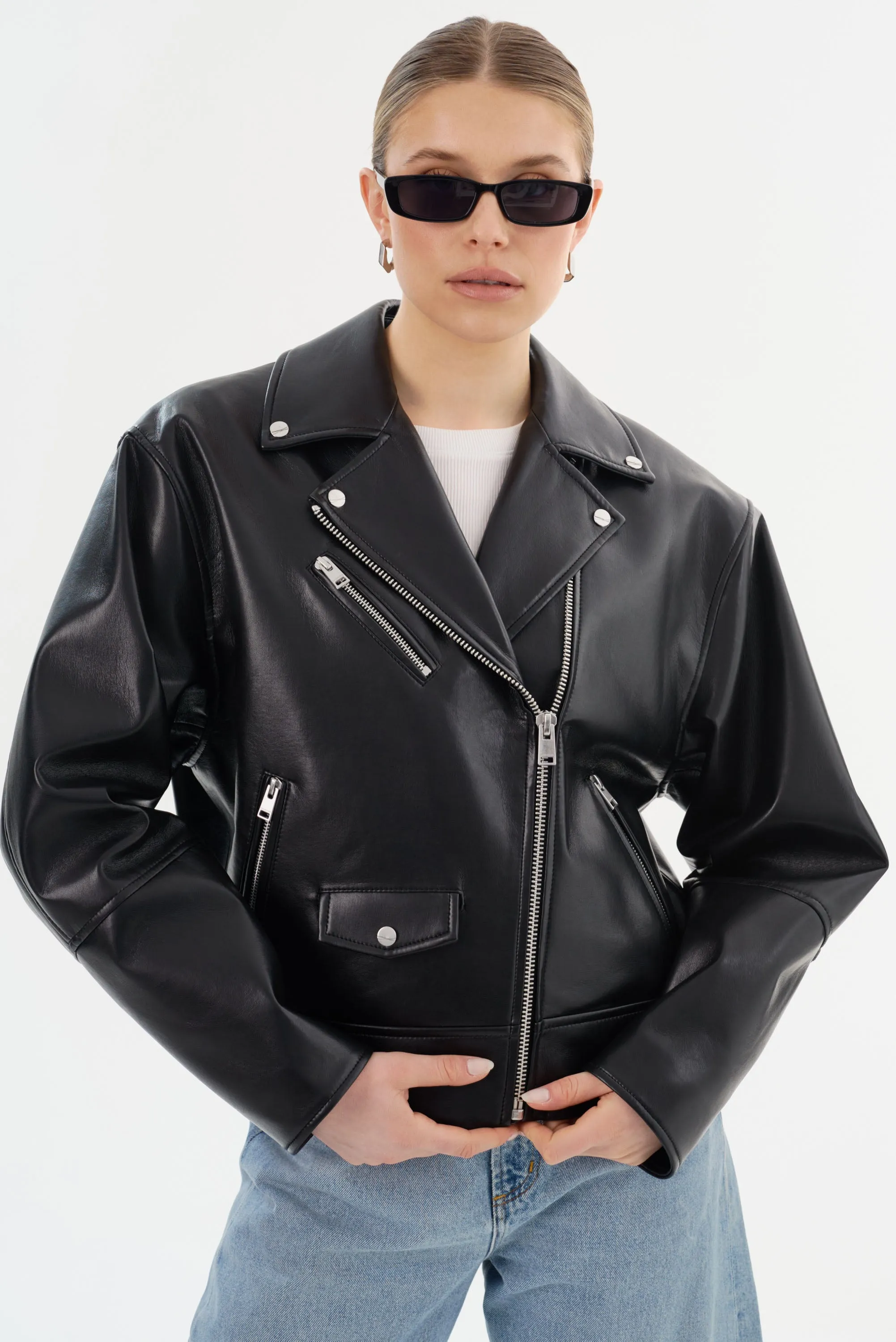 ANDRADE | Recycled Leather Biker Jacket