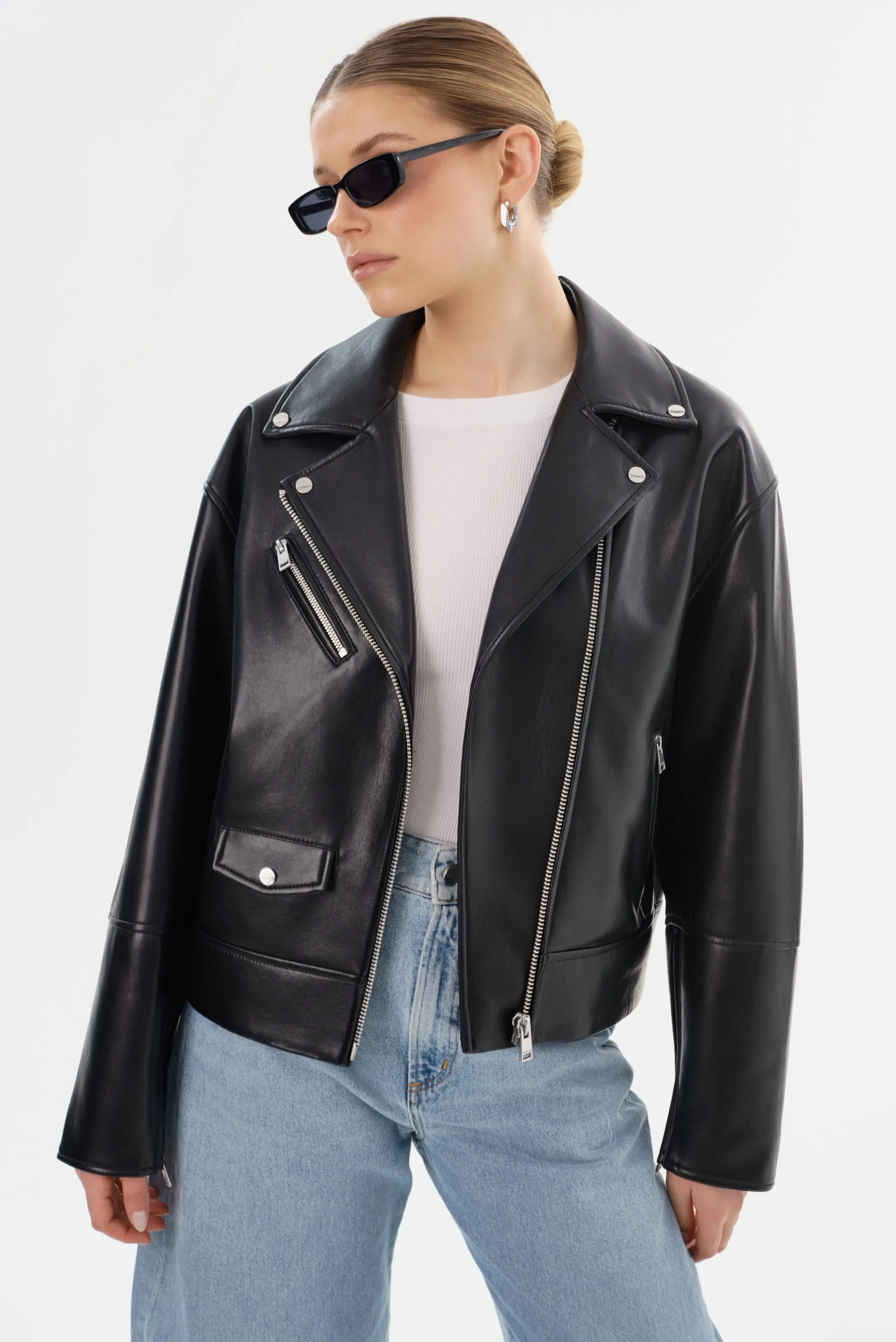 ANDRADE | Recycled Leather Biker Jacket