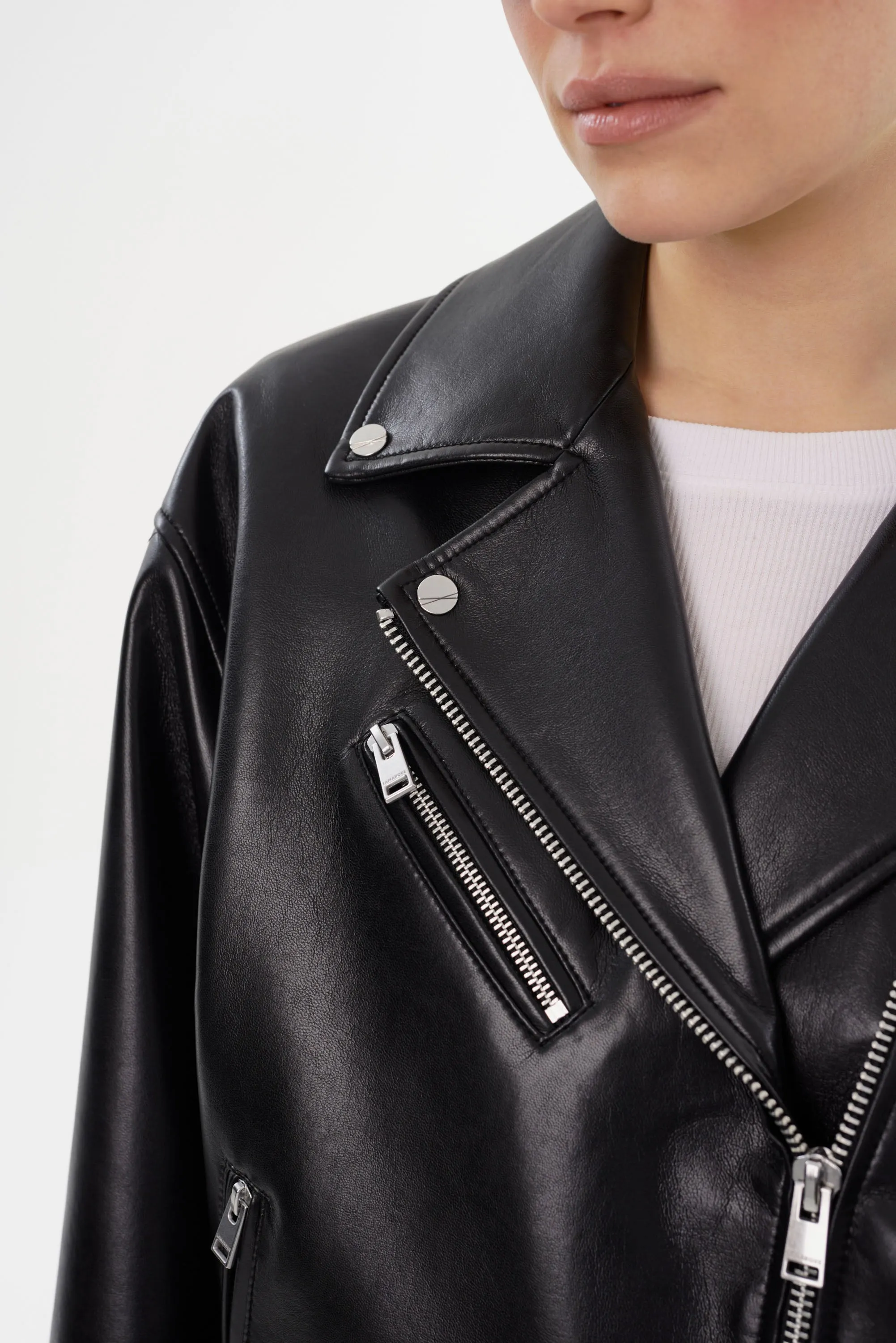 ANDRADE | Recycled Leather Biker Jacket