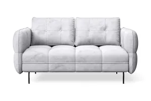 Anzio 2 Seater Sofa Silver Velvet