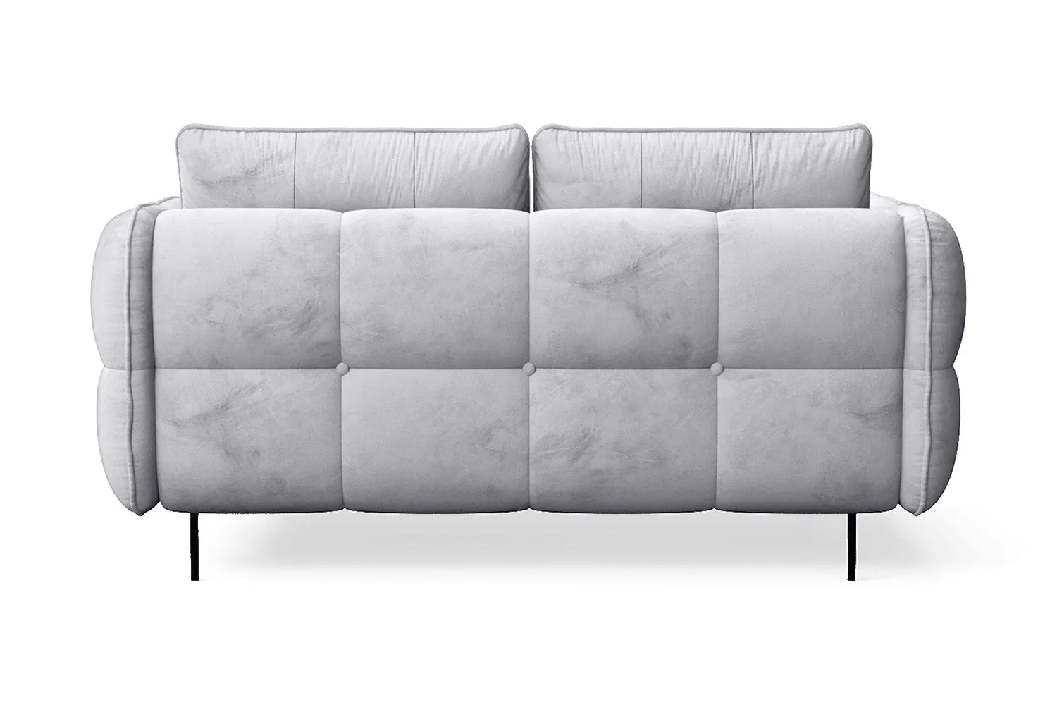 Anzio 2 Seater Sofa Silver Velvet