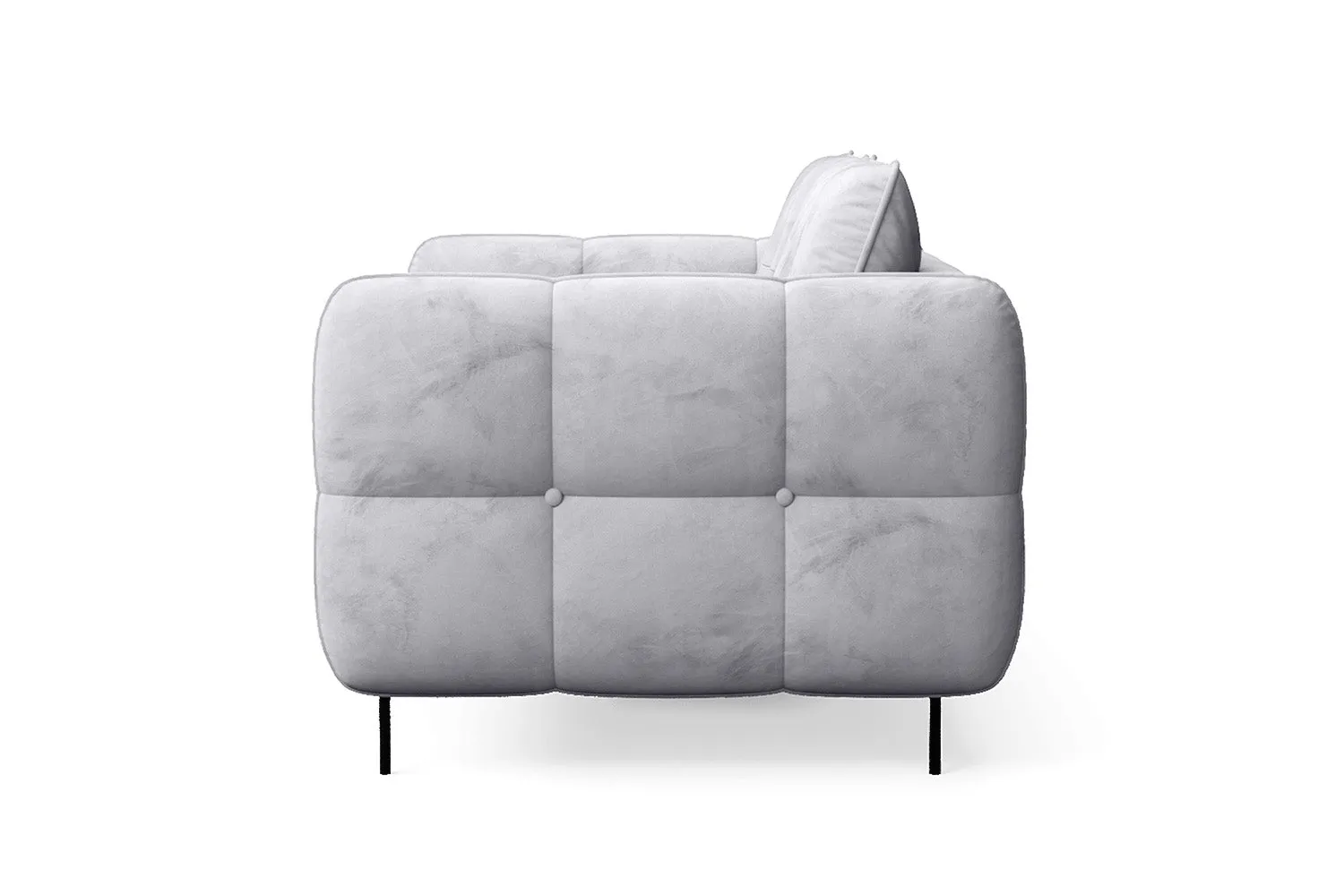 Anzio 2 Seater Sofa Silver Velvet