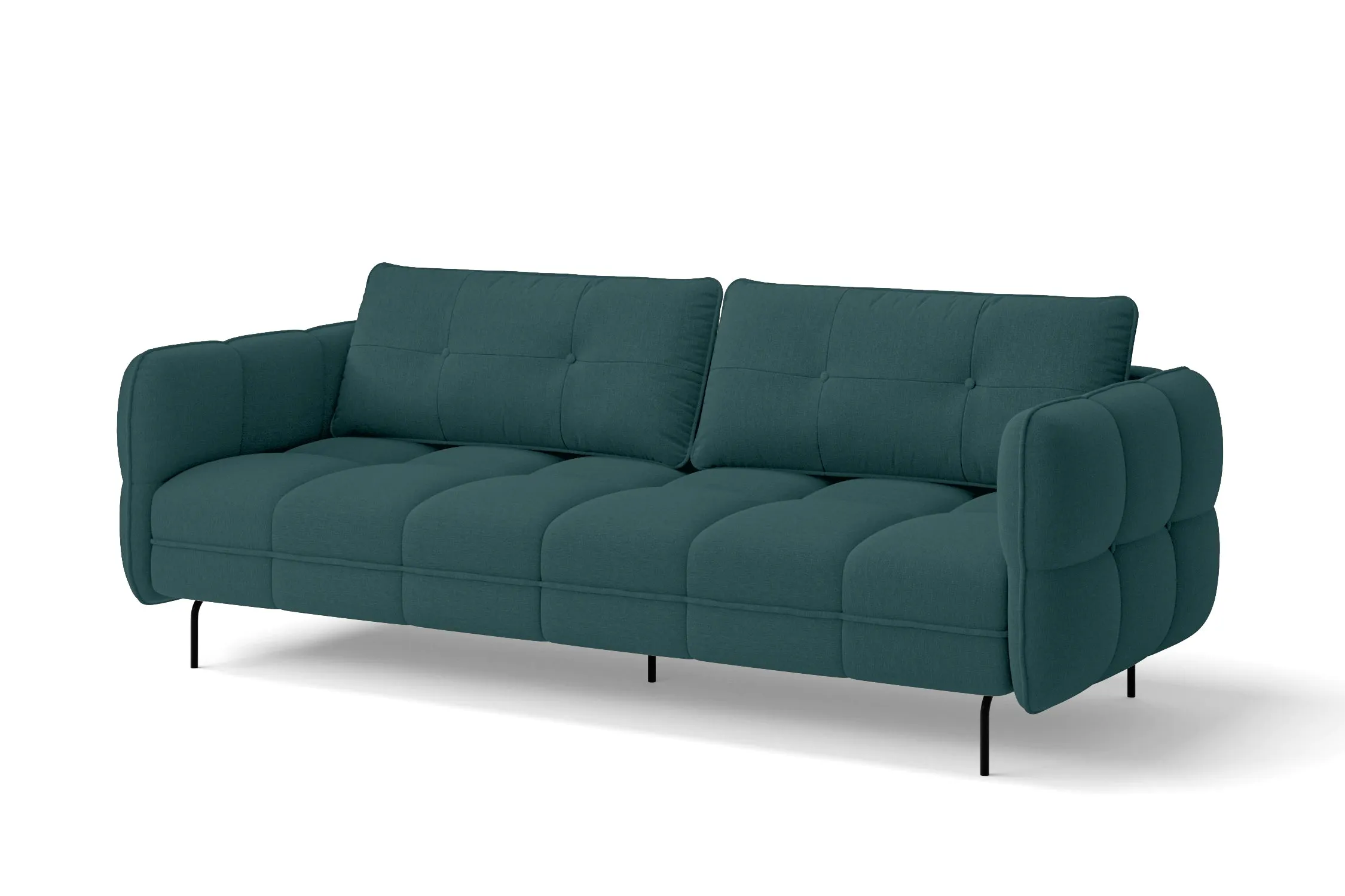 Anzio 3 Seater Sofa Teal Linen Fabric