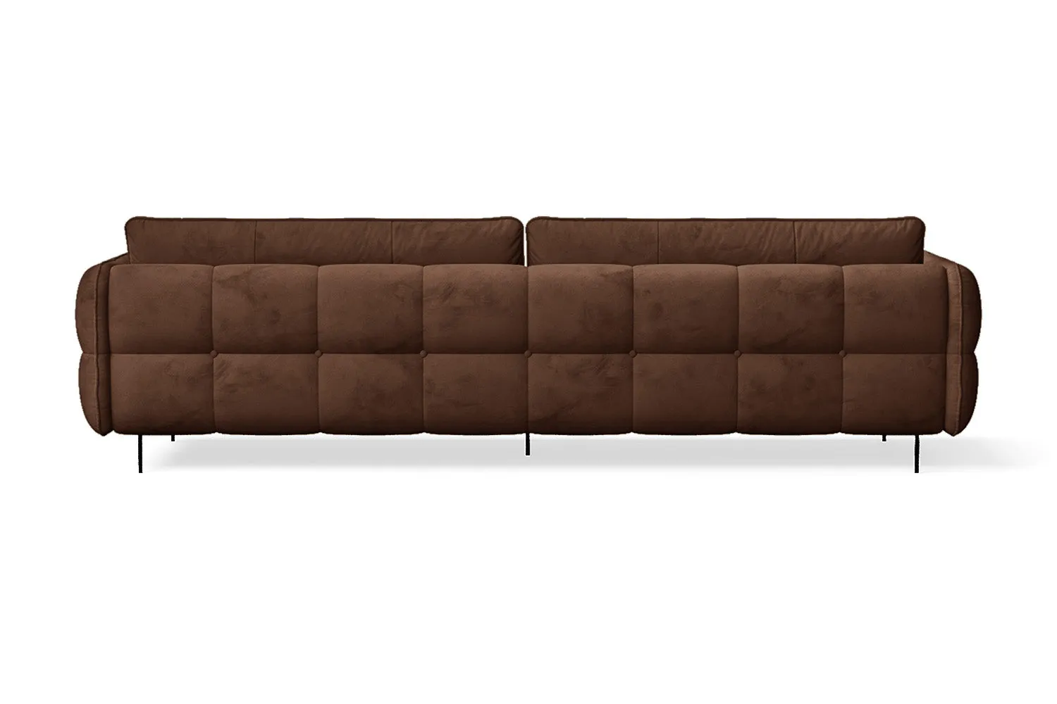 Anzio 4 Seater Sofa Coffee Brown Velvet