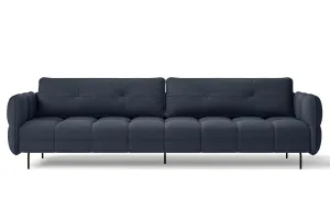 Anzio 4 Seater Sofa Dark Blue Linen Fabric