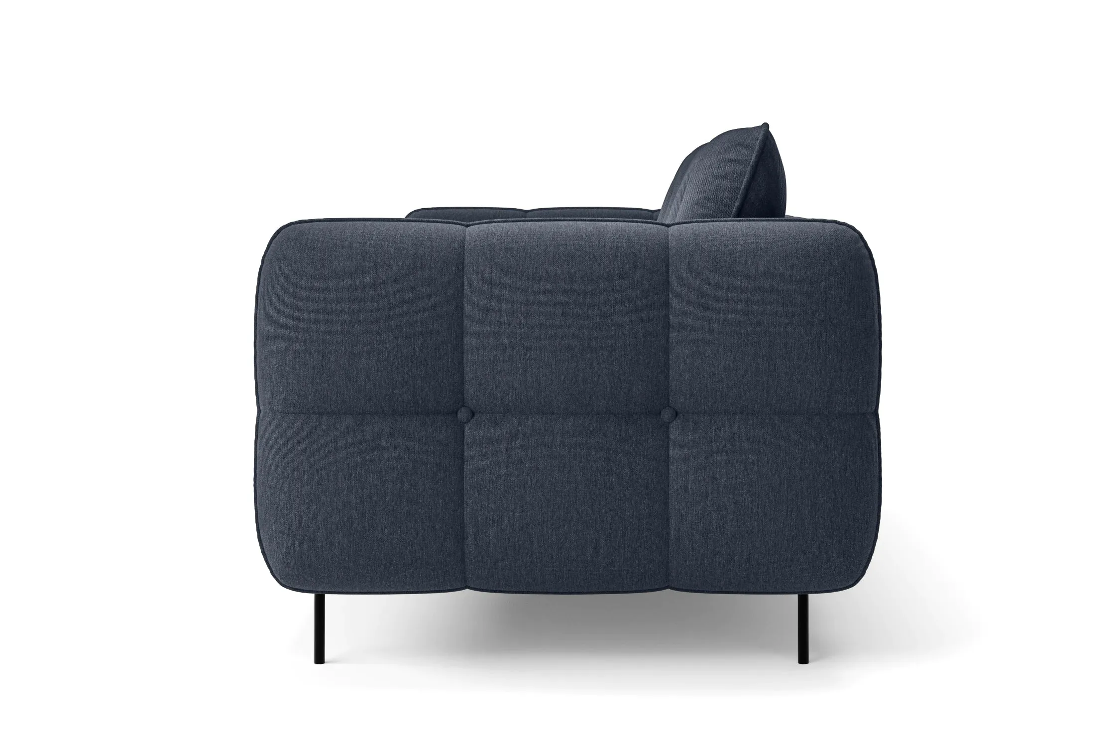 Anzio 4 Seater Sofa Dark Blue Linen Fabric