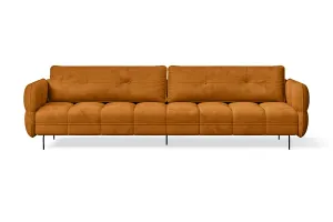 Anzio 4 Seater Sofa Gold Velvet