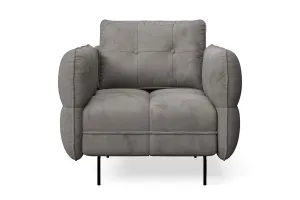 Anzio Armchair Grey Velvet