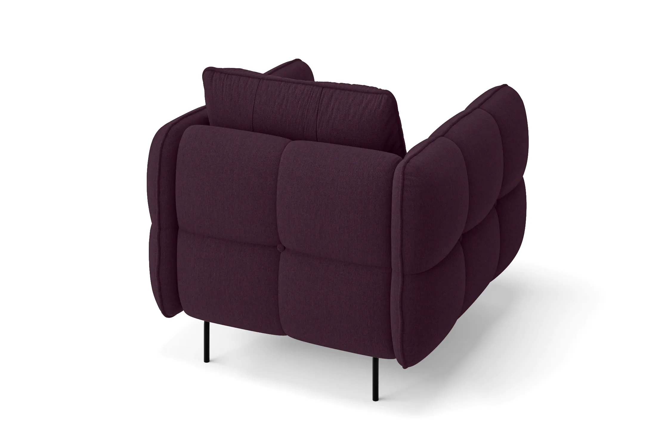 Anzio Armchair Purple Linen Fabric