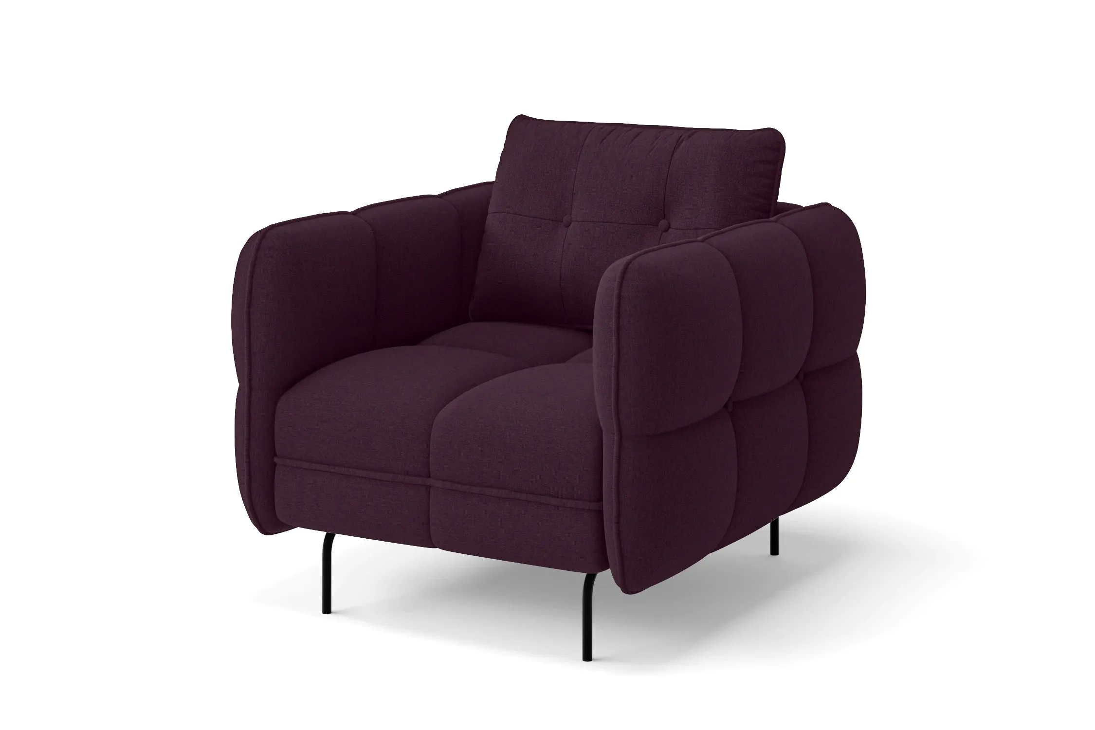 Anzio Armchair Purple Linen Fabric