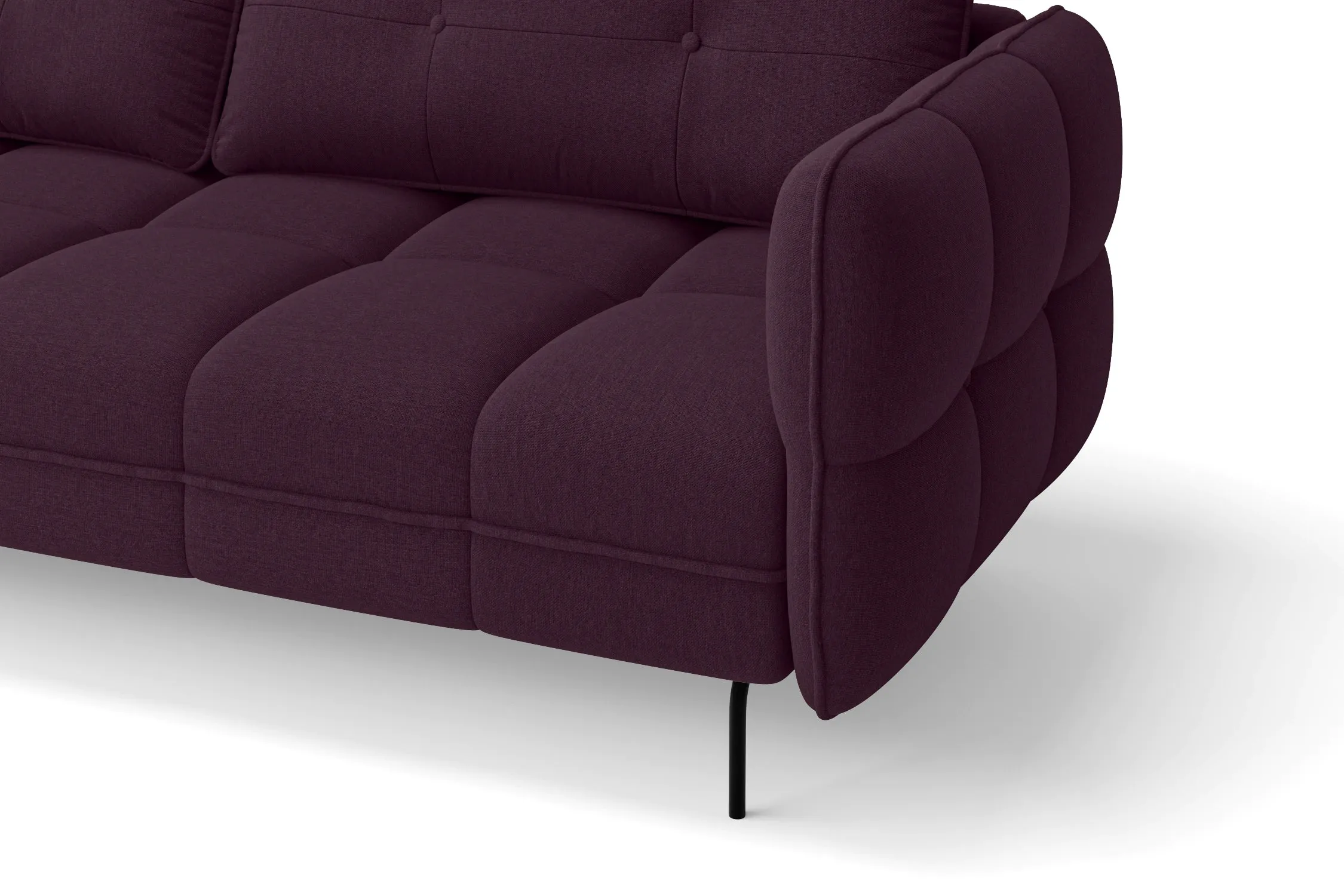 Anzio Armchair Purple Linen Fabric