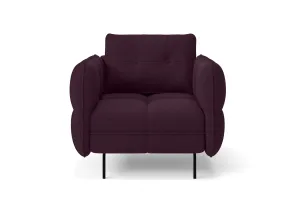 Anzio Armchair Purple Linen Fabric