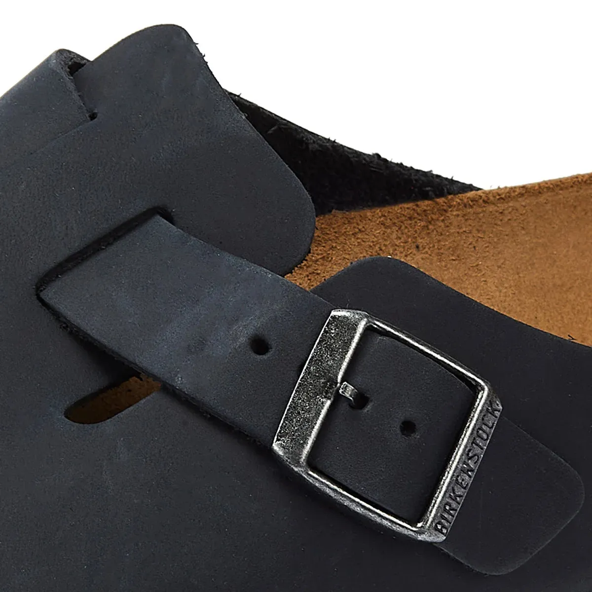 Birkenstock Boston Black Oiled Nubuck Clogs