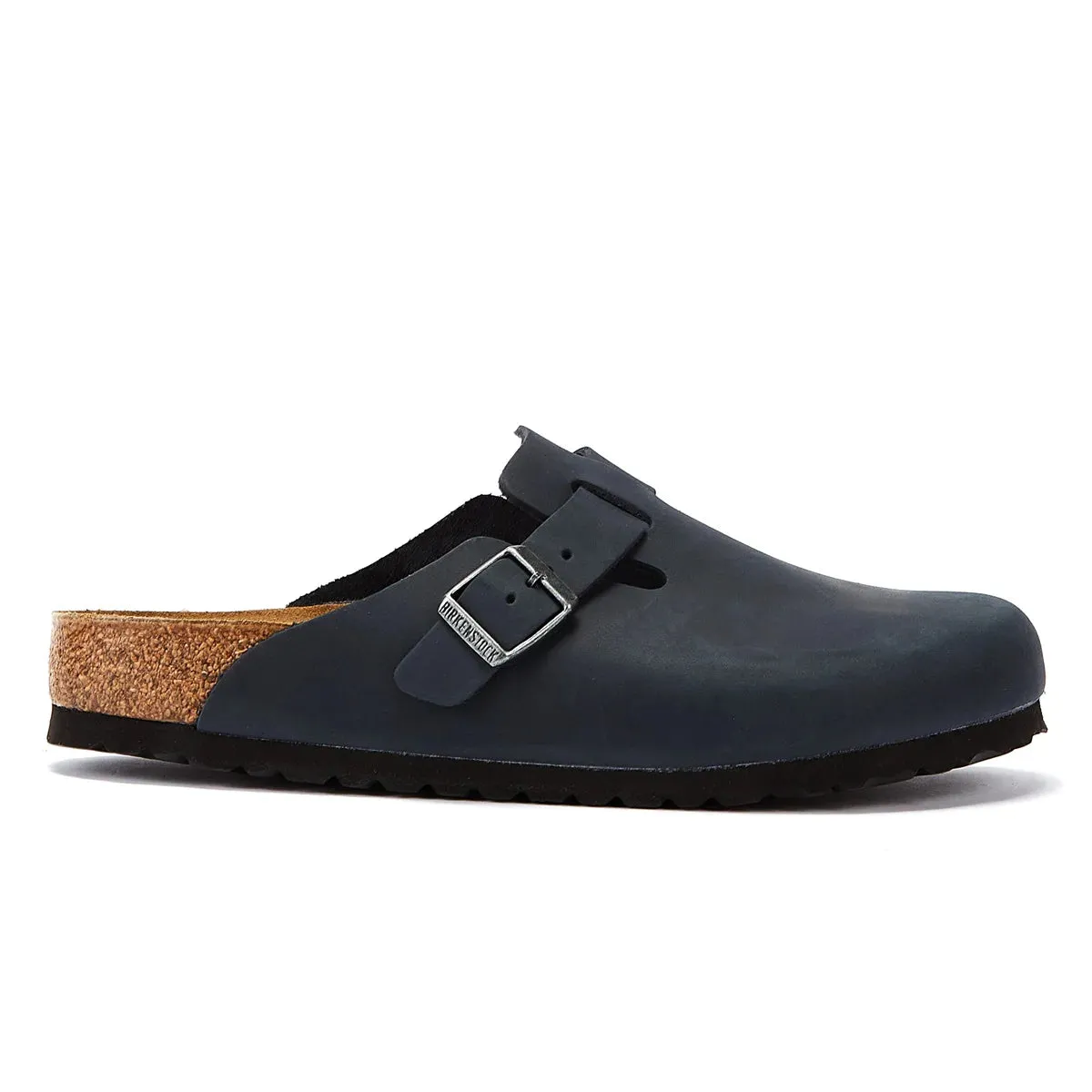 Birkenstock Boston Black Oiled Nubuck Clogs