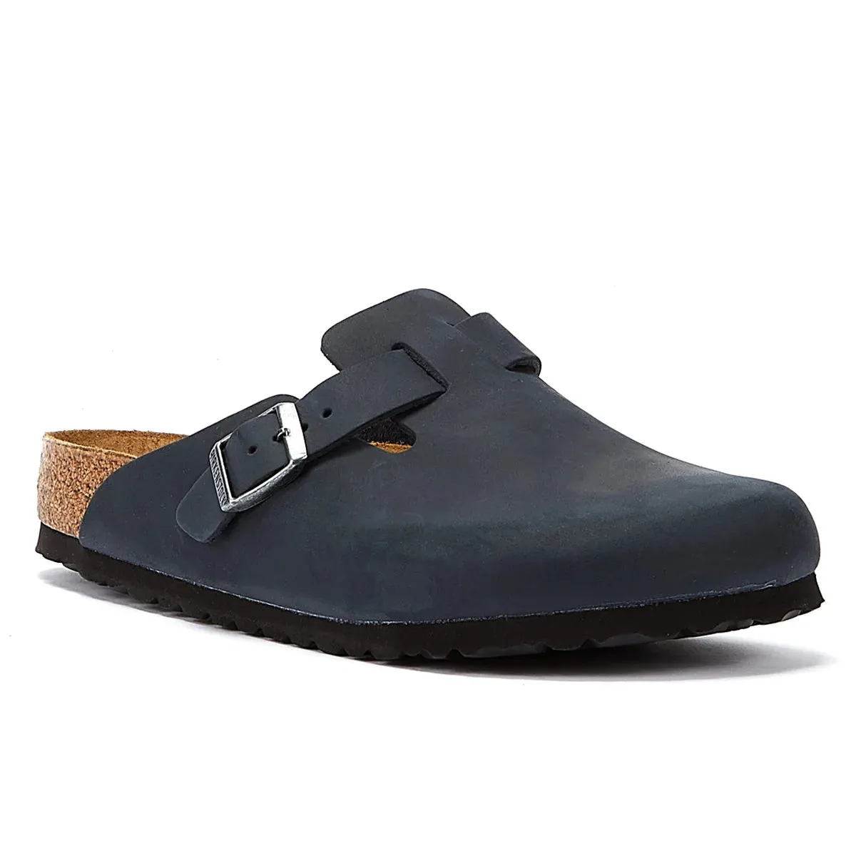 Birkenstock Boston Black Oiled Nubuck Clogs