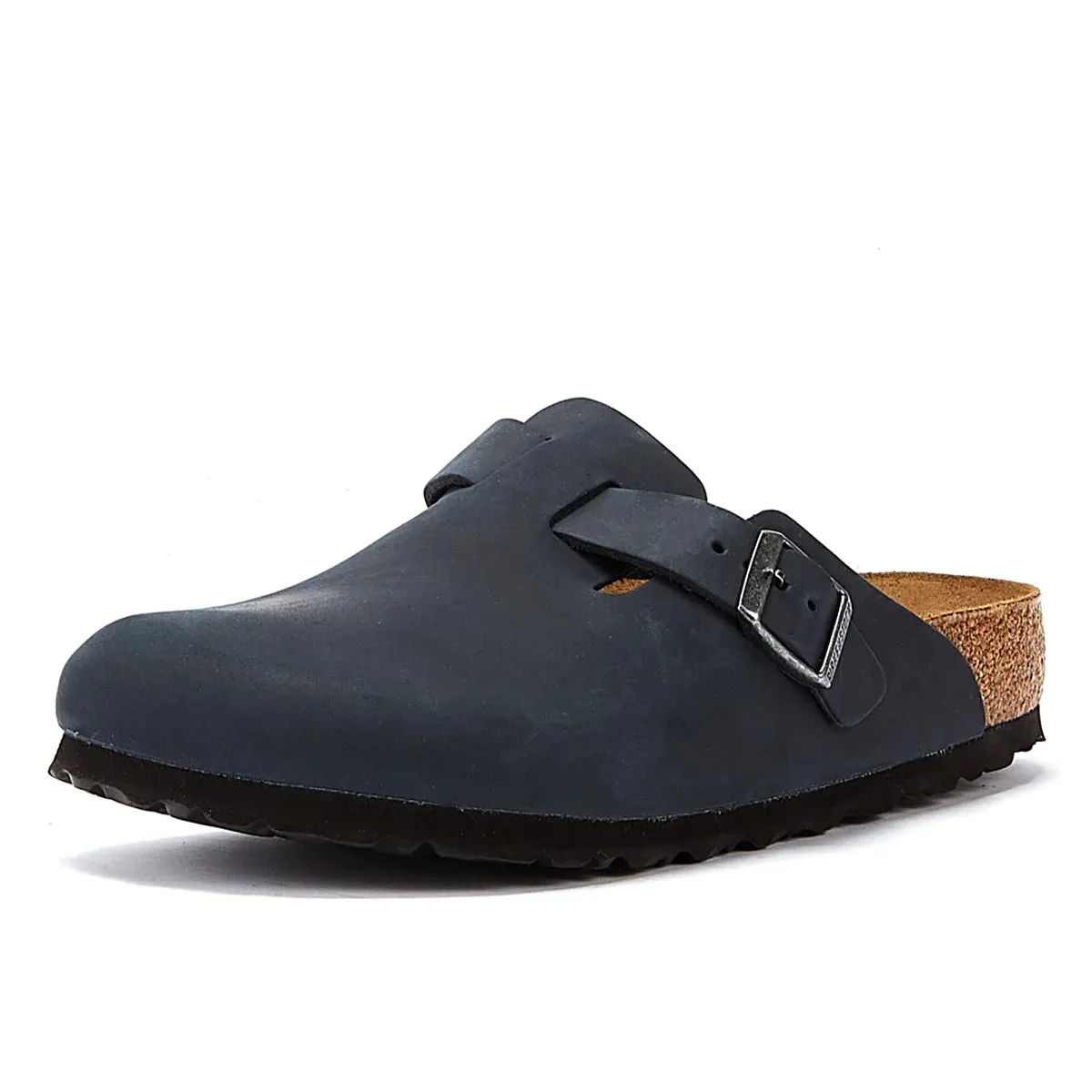 Birkenstock Boston Black Oiled Nubuck Clogs