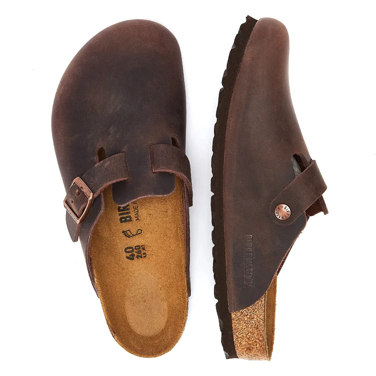 Birkenstock Boston Habana Oiled Nubuck Clogs