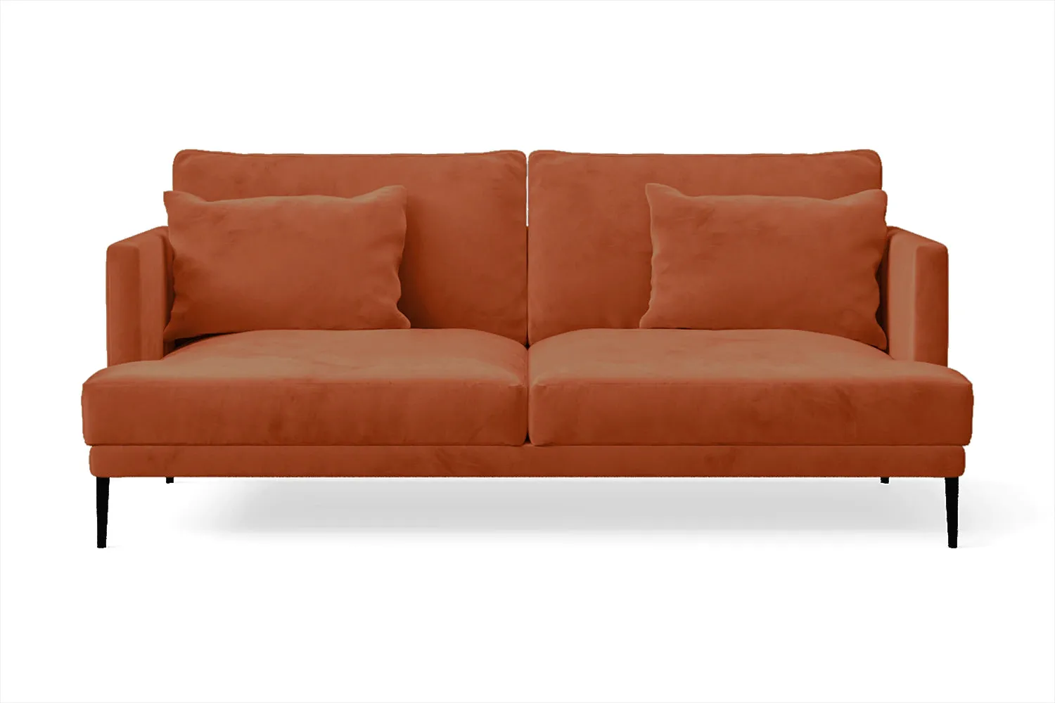 Bisceglie 2 Seater Sofa Orange Velvet