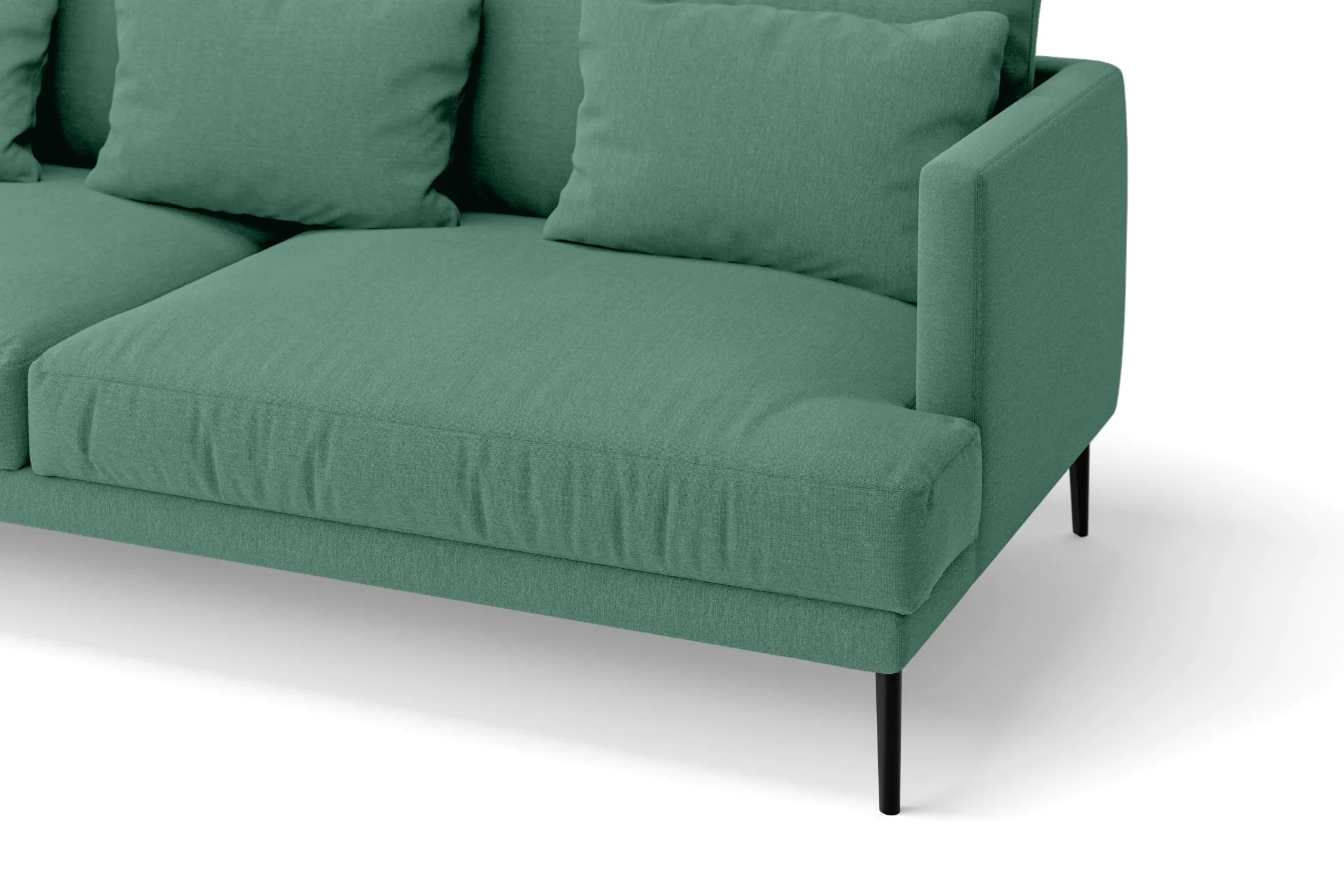 Bisceglie 3 Seater Sofa Mint Green Linen Fabric