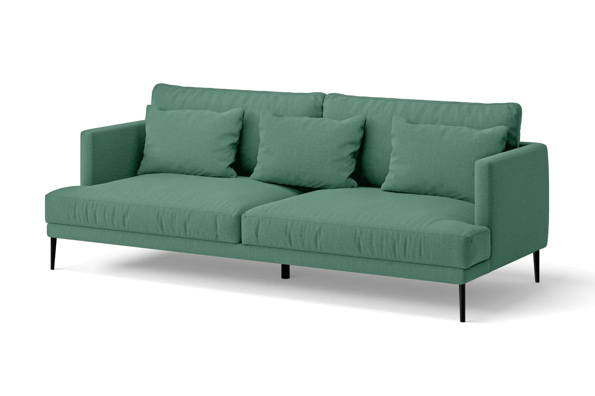 Bisceglie 3 Seater Sofa Mint Green Linen Fabric