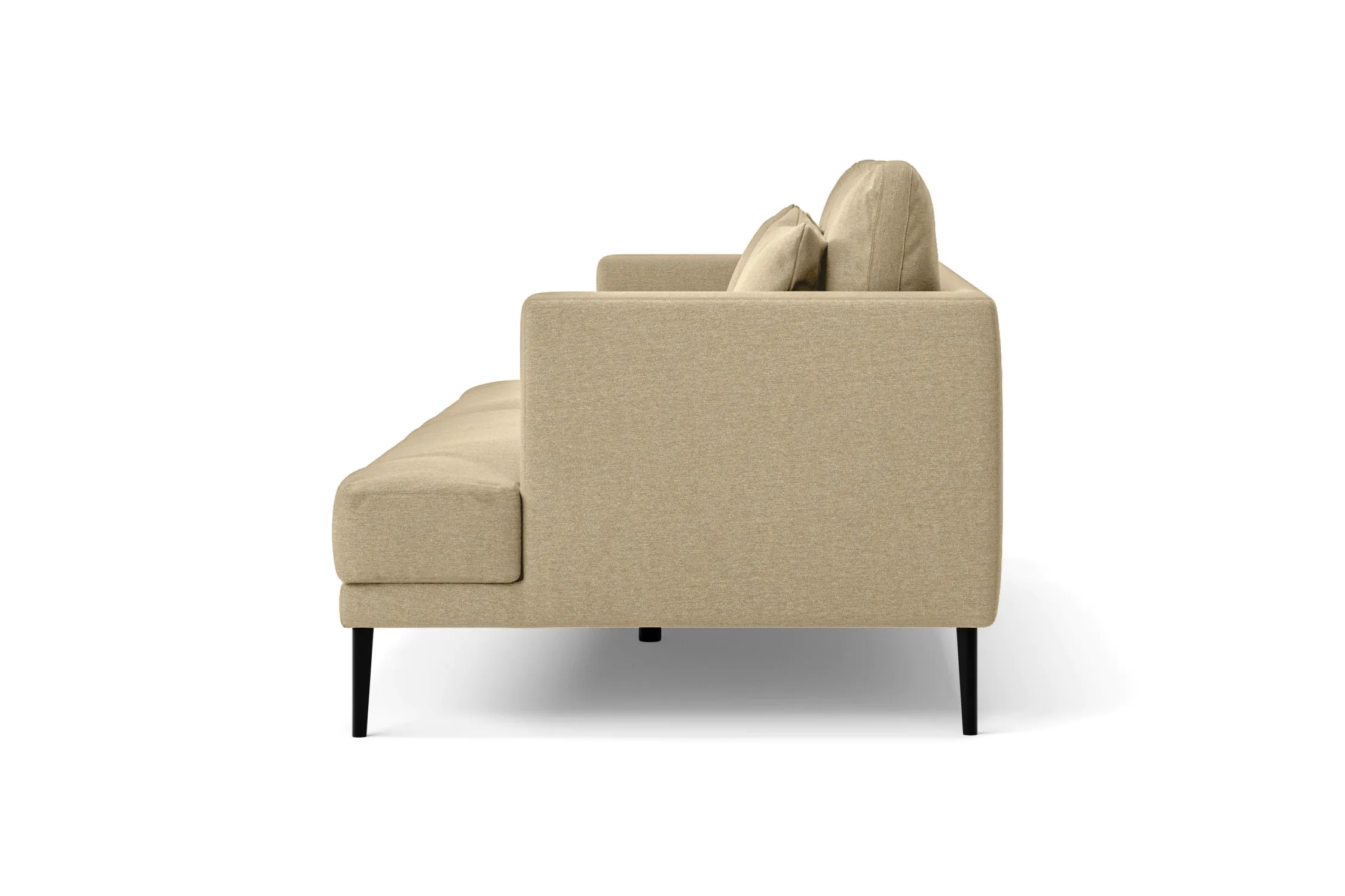 Bisceglie 4 Seater Sofa Beige Linen Fabric