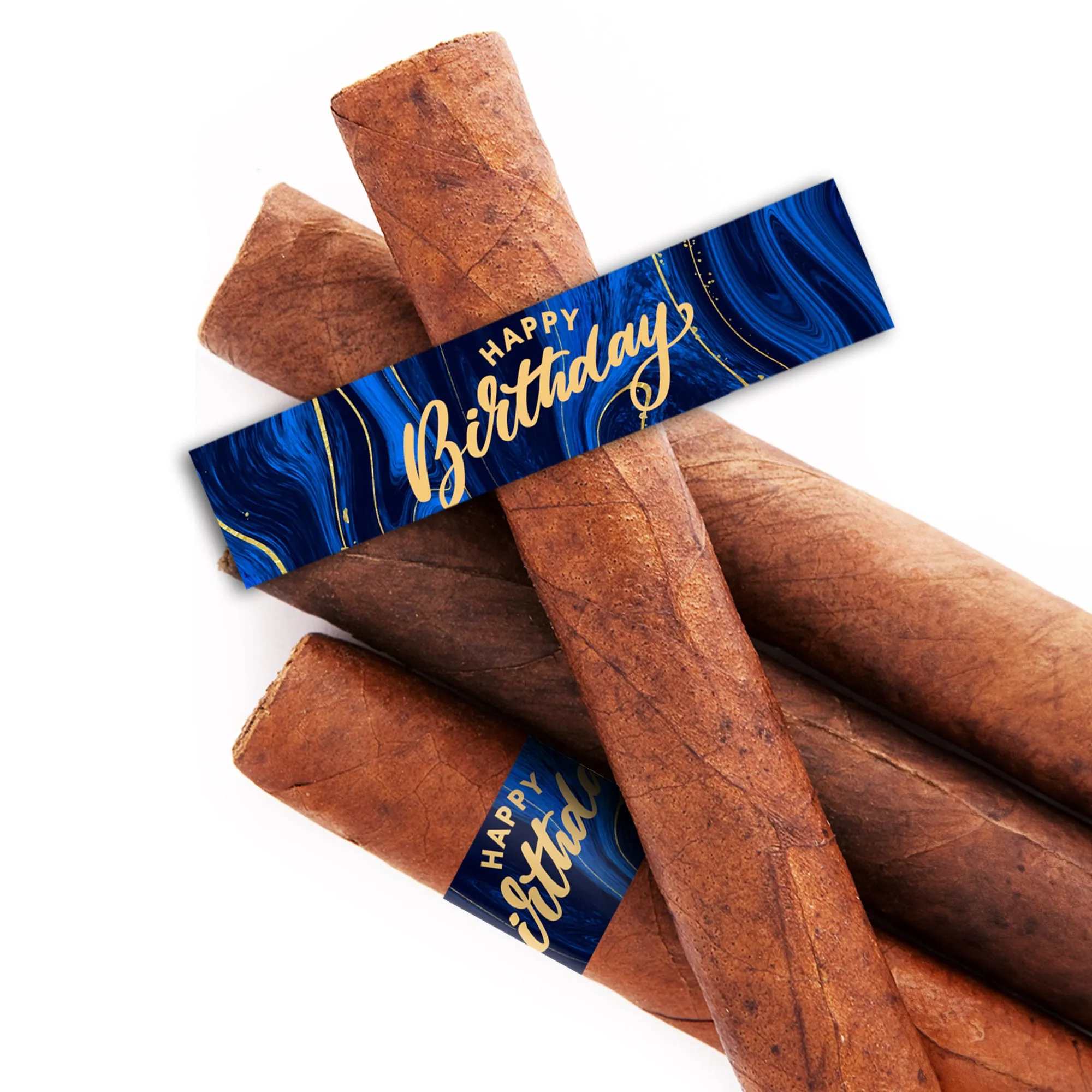 Blue Swirl Straight Cigar Bands