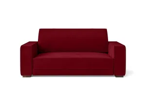 Bolzano 2 Seater Sofa Red Velvet