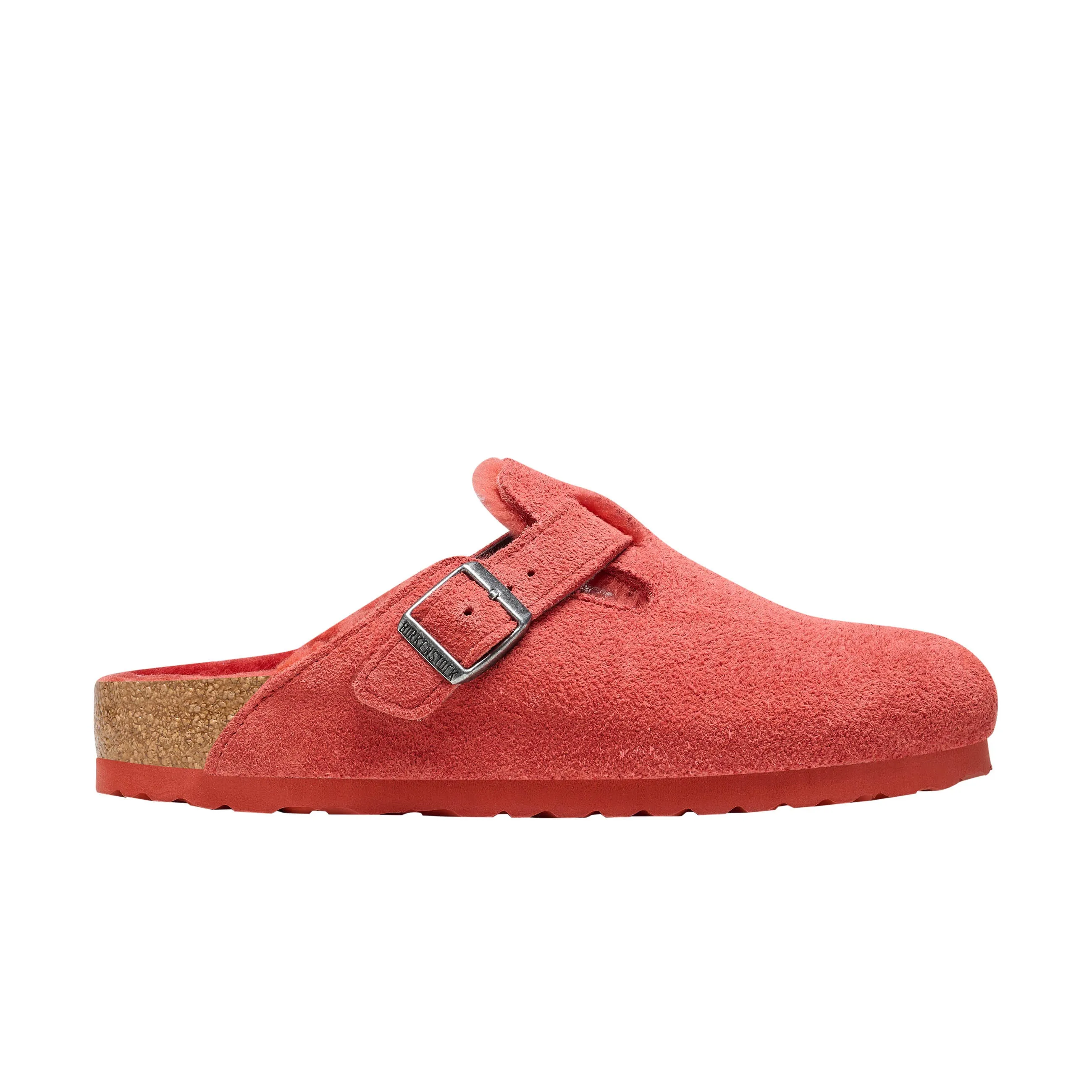 Boston Shearling Sienna Red Suede Leather/Shearling