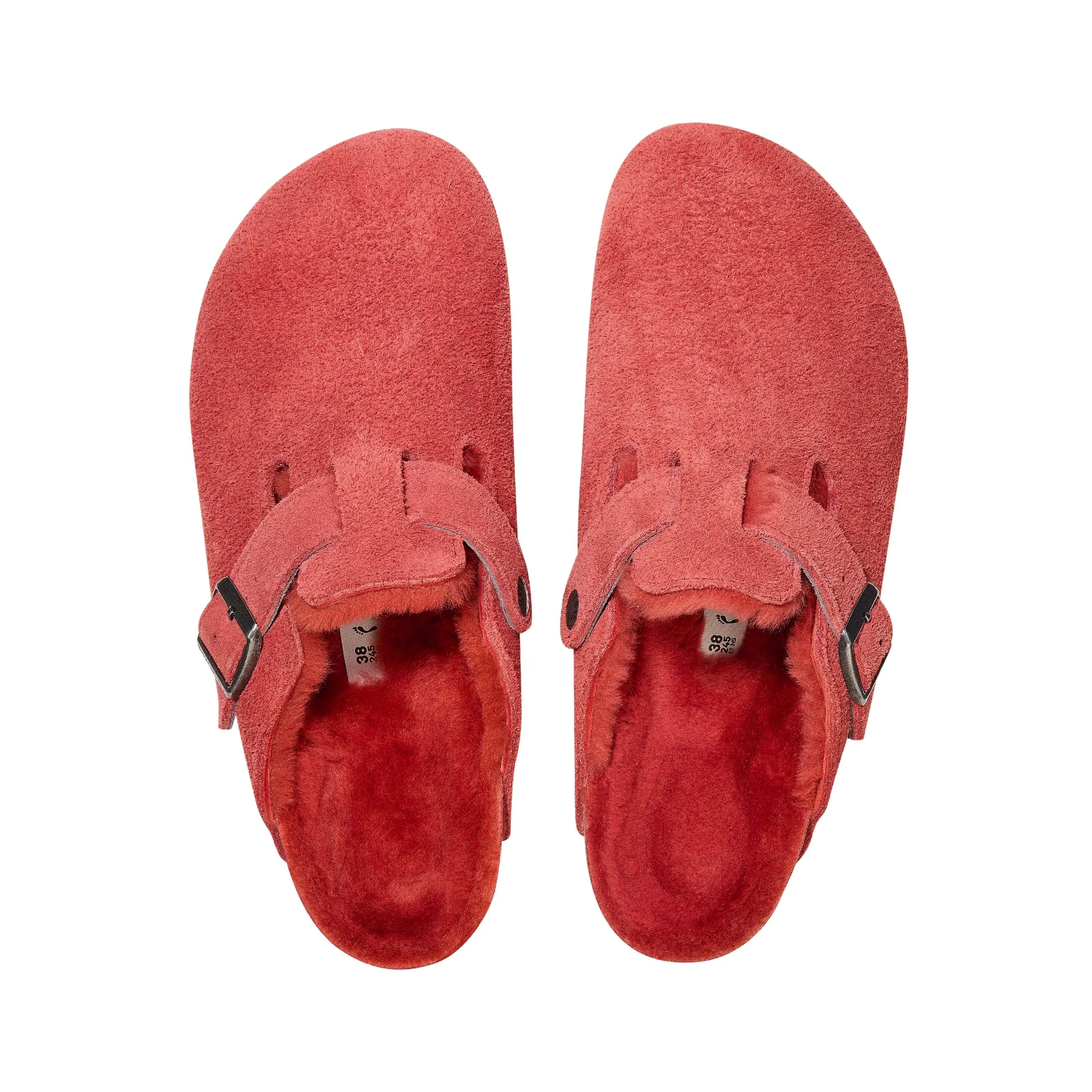 Boston Shearling Sienna Red Suede Leather/Shearling