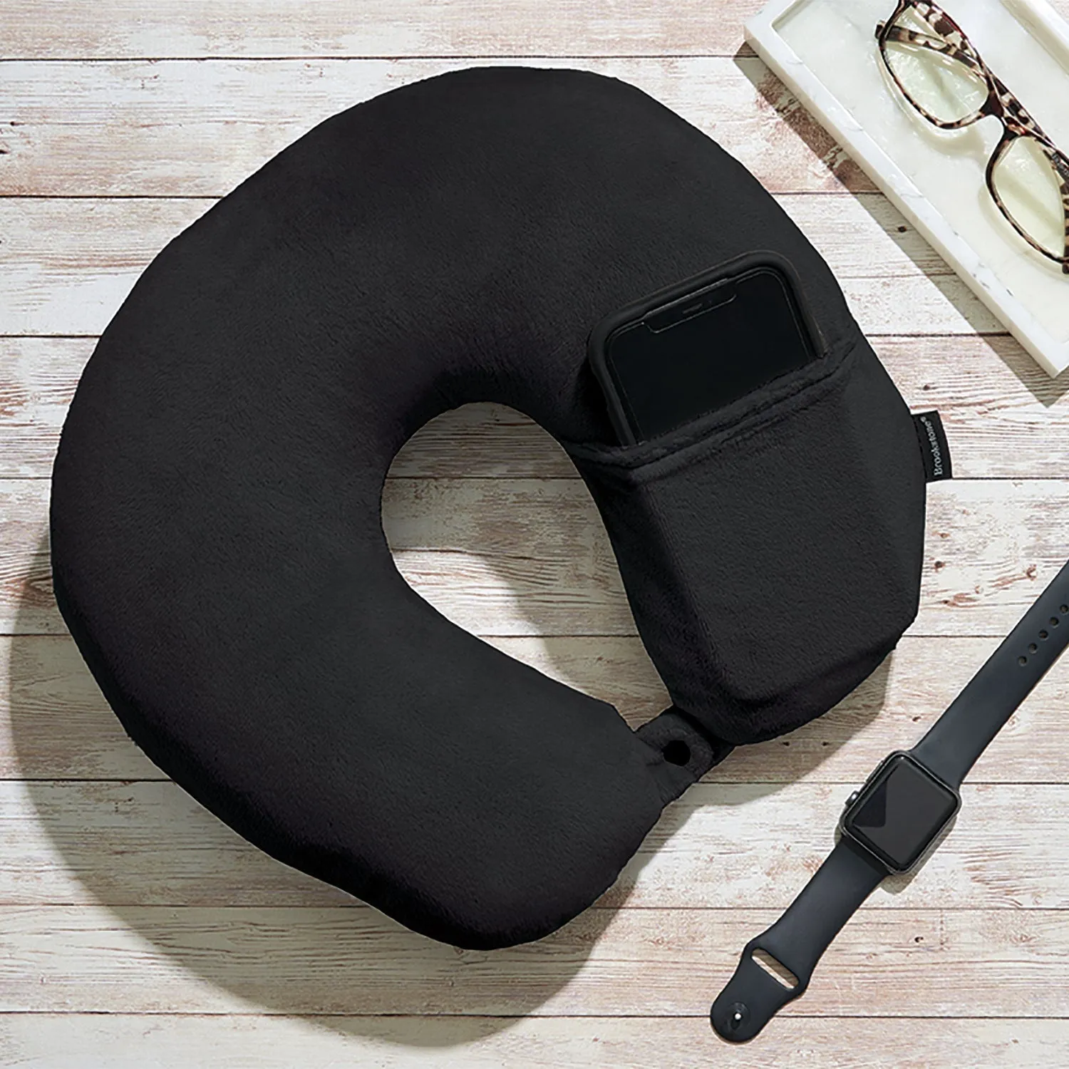 Brookstone Comfort Classic MicroBead Travel Neck Pillow