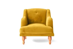 Burlington Armchair Yellow Velvet