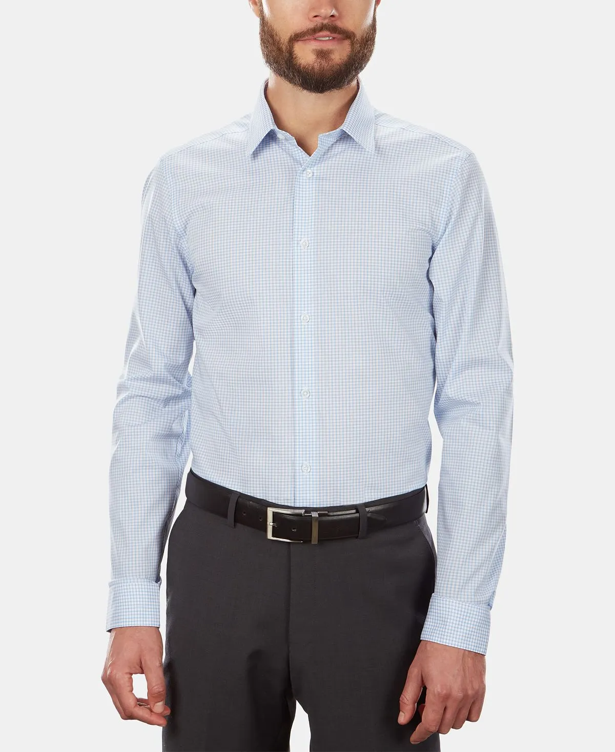 Calvin Klein Blue Check Dress Shirt, Multi