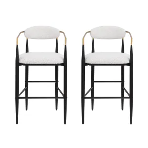 Camas Zephyr Indoor Fabric Barstool Set of 2