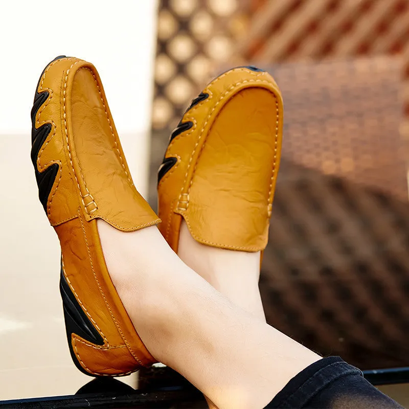 Chic Handmade Leather Slip On Loafers