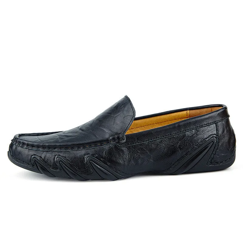 Chic Handmade Leather Slip On Loafers