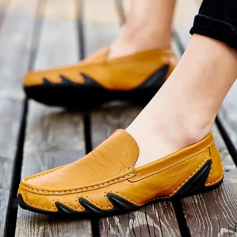 Chic Handmade Leather Slip On Loafers