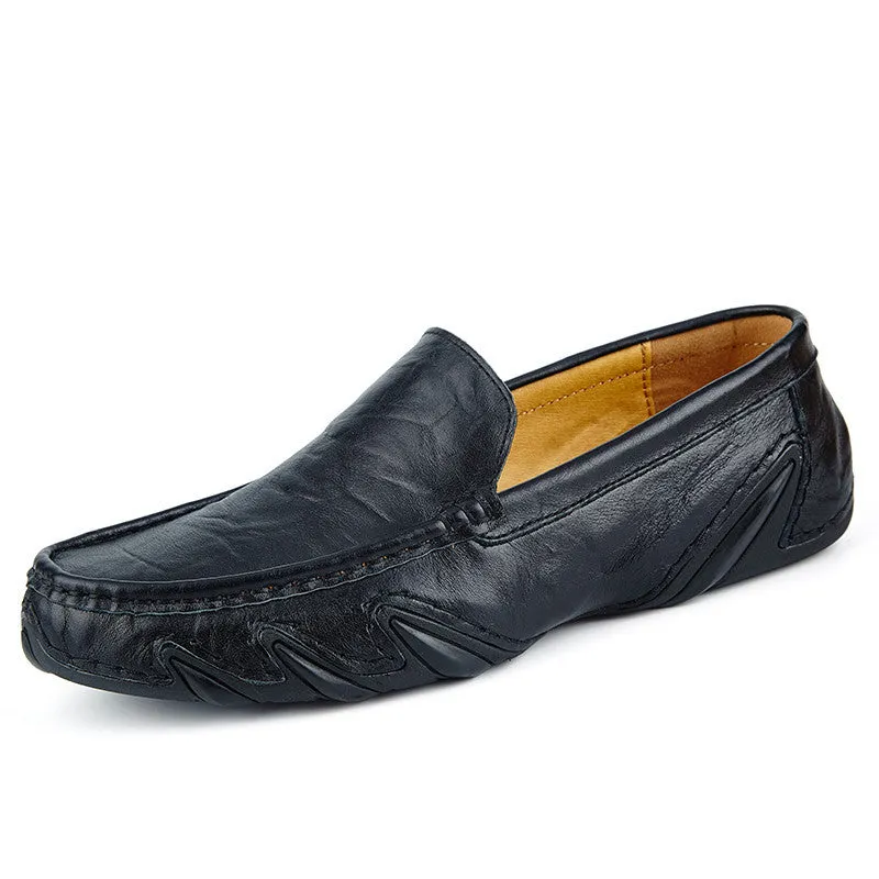 Chic Handmade Leather Slip On Loafers