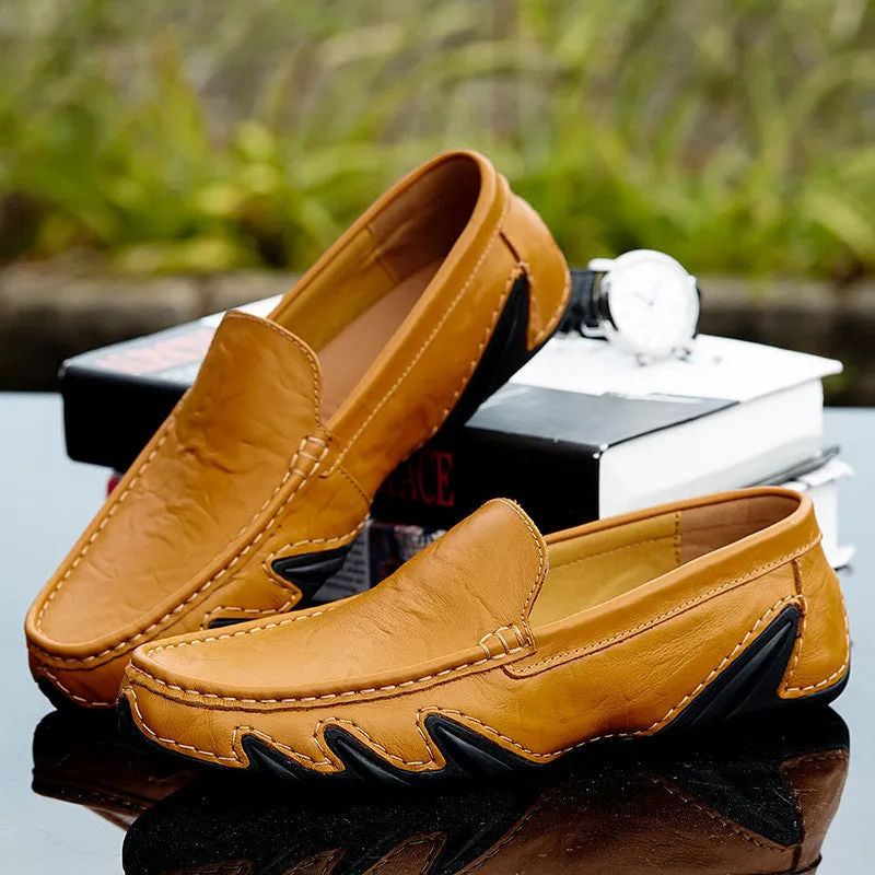 Chic Handmade Leather Slip On Loafers