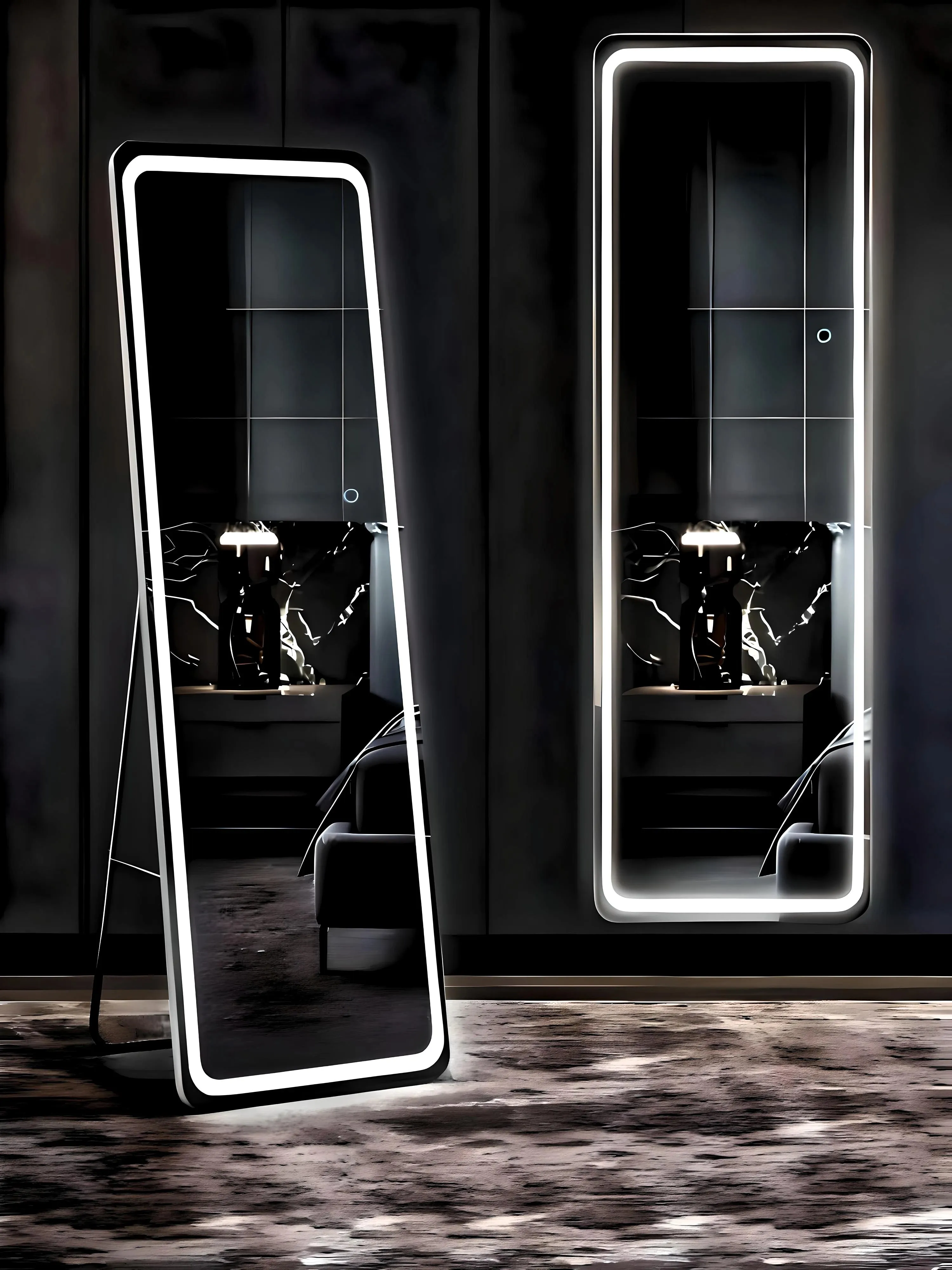 Chic LED Standing Mirror