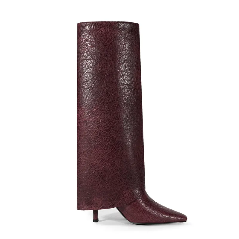 Chic Square Toe Tall Boots