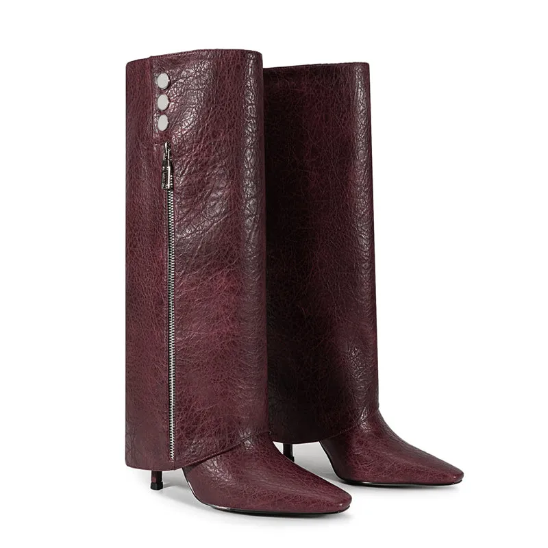 Chic Square Toe Tall Boots