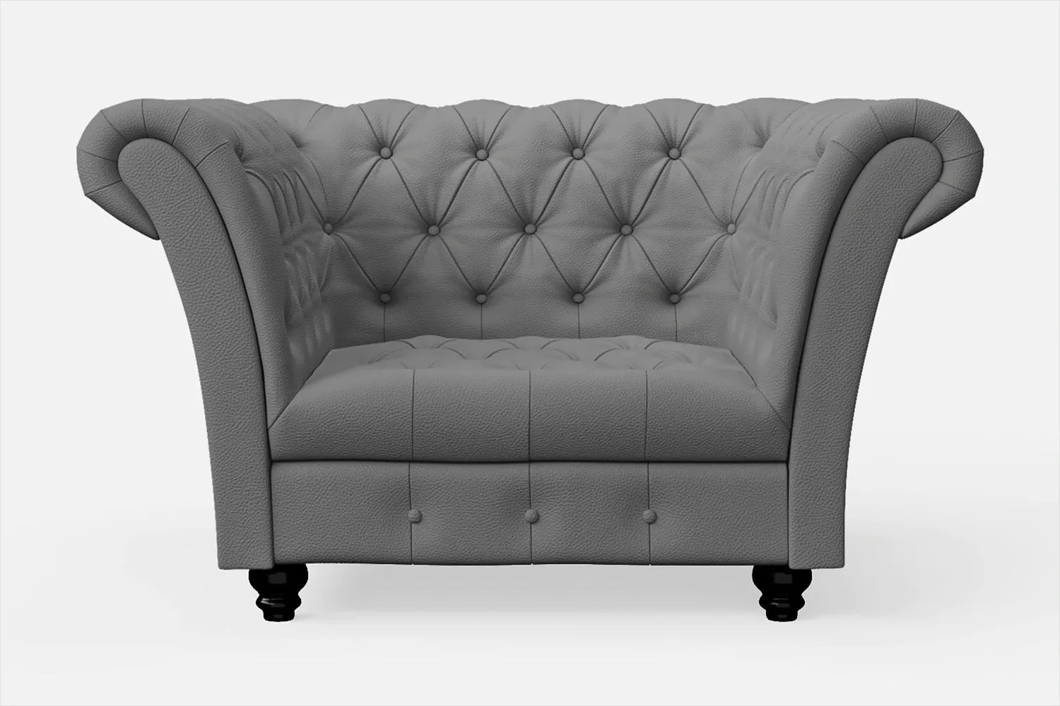 Civita Armchair Grey Leather