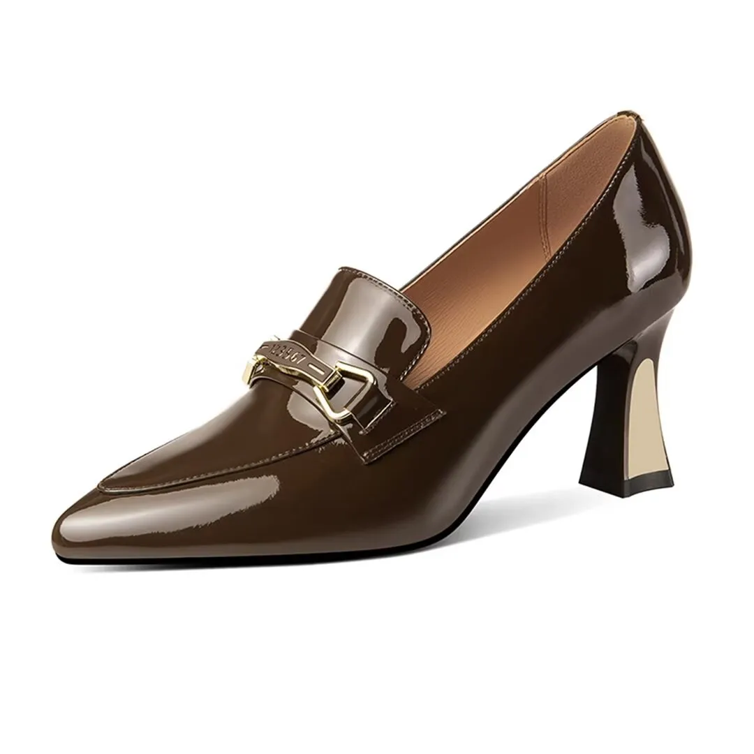 Classic Chic Cow Leather Pumps