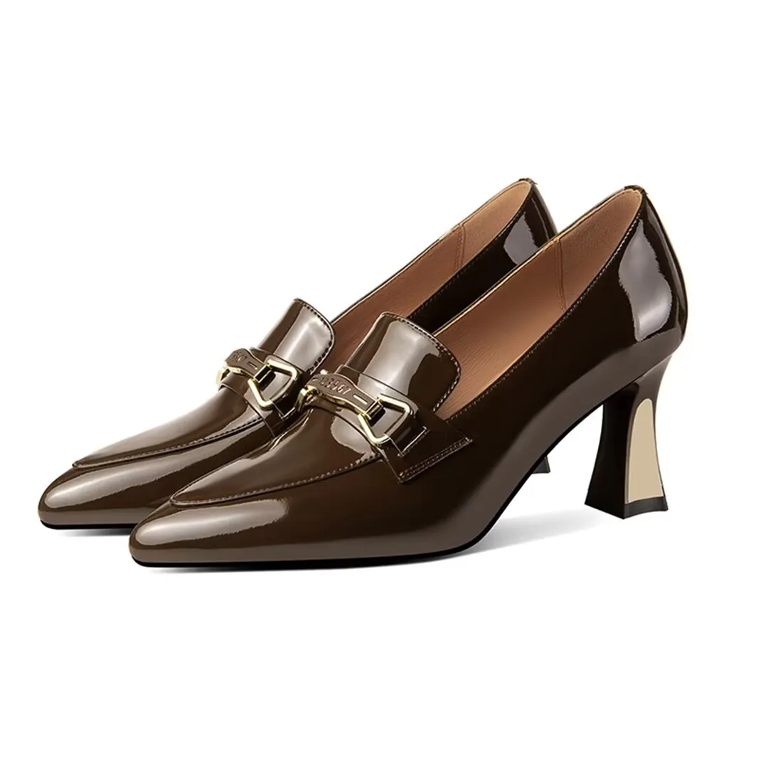 Classic Chic Cow Leather Pumps